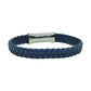 Cobalt Blue Braided Leather Men Bracelet