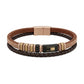 Authentic Tommy Hilfiger Genuine Brown Leather & Steel Men's Bracelet