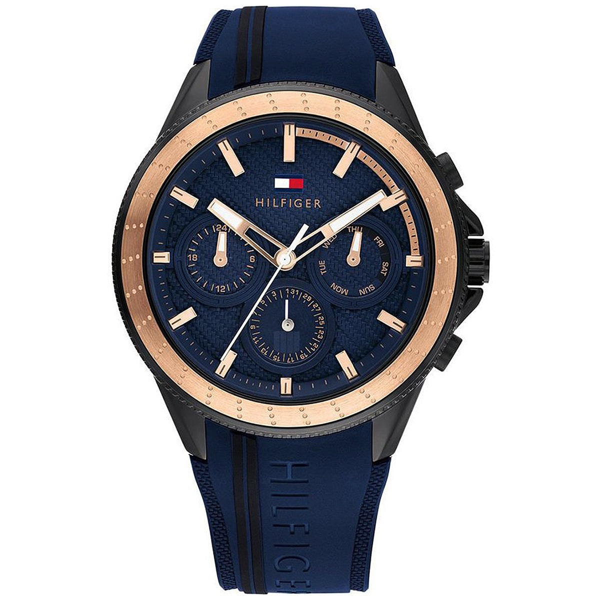 Tommy Hilfiger Men's watch Blue Dial and Rubber Strap | 1791860