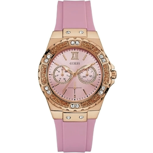 Women Limelight watch W1053L3 with pink dial rubber strap