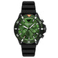 Black Rubber Strap with Green Dial Men's Watch | AR11463