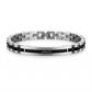Men's Armani Two-Tone Stainless Steel Bracelet | Silver & Black