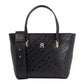 Authentic Tommy Hilfiger Embossed Monogram Satchel - Black