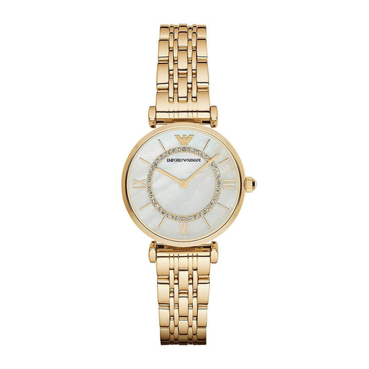 Gianni T-Bar Crystal Pave Dial Gold Tone Ladies Watch | AR1907