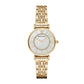 Gianni T-Bar Crystal Pave Dial Gold Tone Ladies Watch | AR1907
