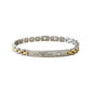 Giorgio Armani Silver & Gold Bracelet with Crystal Accent