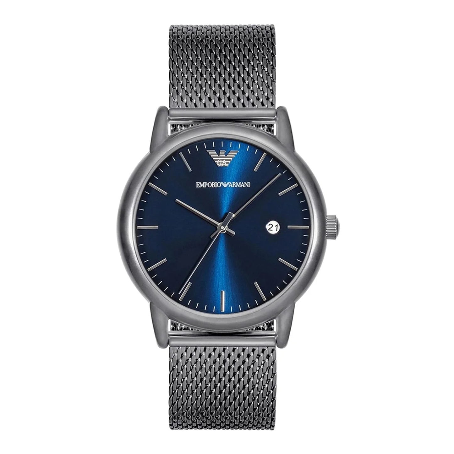 Men's Watch Solid Blue Dial with Gray Strap | AR11053