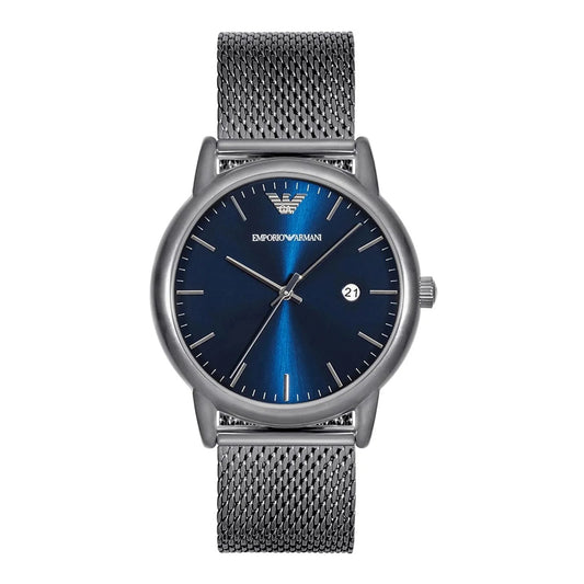 Men's Watch Solid Blue Dial with Gray Strap | AR11053