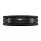 Men's Lacoste All-Black Multi-Strand Leather Bracelet | One Size