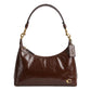 Authentic Coach Juliette Patent Leather Shoulder Bag - Dark Brown