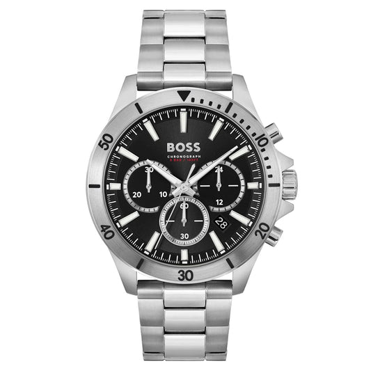 Boss Men's Black Dial Silver Stainless Steel strap | 1514057