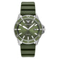 ساعة رجالية بسوار مطاطي أسود ومينا خضراء | AR11463