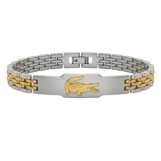 Lacoste Men's Premium Two-Tone Stainless Steel Adjustable Link Bracelet