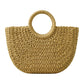 Minimalist Half-Moon Woven Straw Bag | Premium Natural Straw