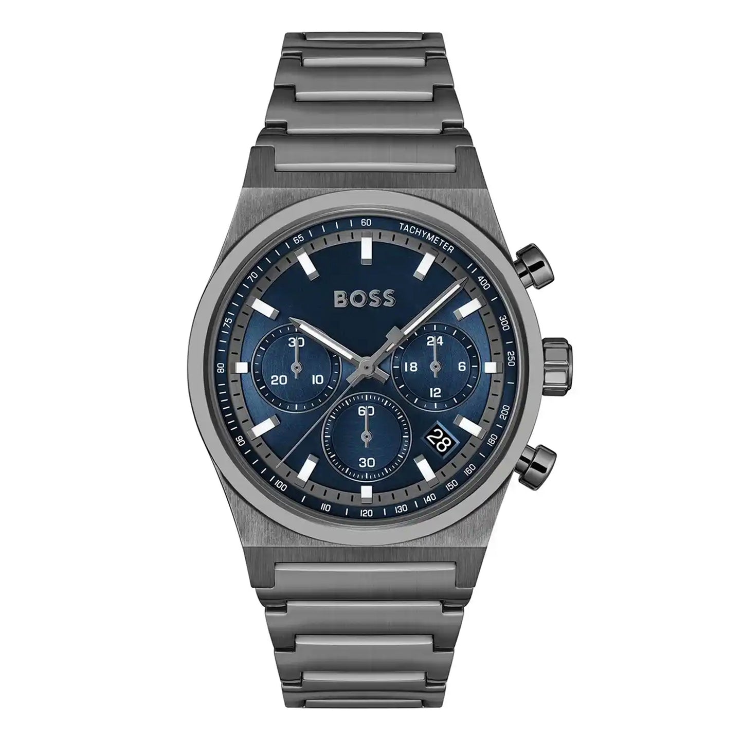 Boss Chronograph Men's Watch Blue Dial & Grey Band | 1514223