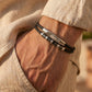 Lacoste Men's Double Layer Braided Leather & Stainless Steel Bracelet
