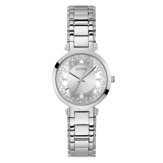 GUESS Ladies Full Silver with crystal Dial Watch | GW0470L1