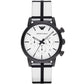 Leather Black and White strap Chronograph Men's Watch | AR1859