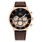 Tommy Hilfiger golden frame with brown leather strap | 1710566