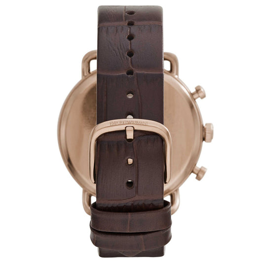 Brown Leather Strap with Green Dial Men's Watch | Aviator AR11334