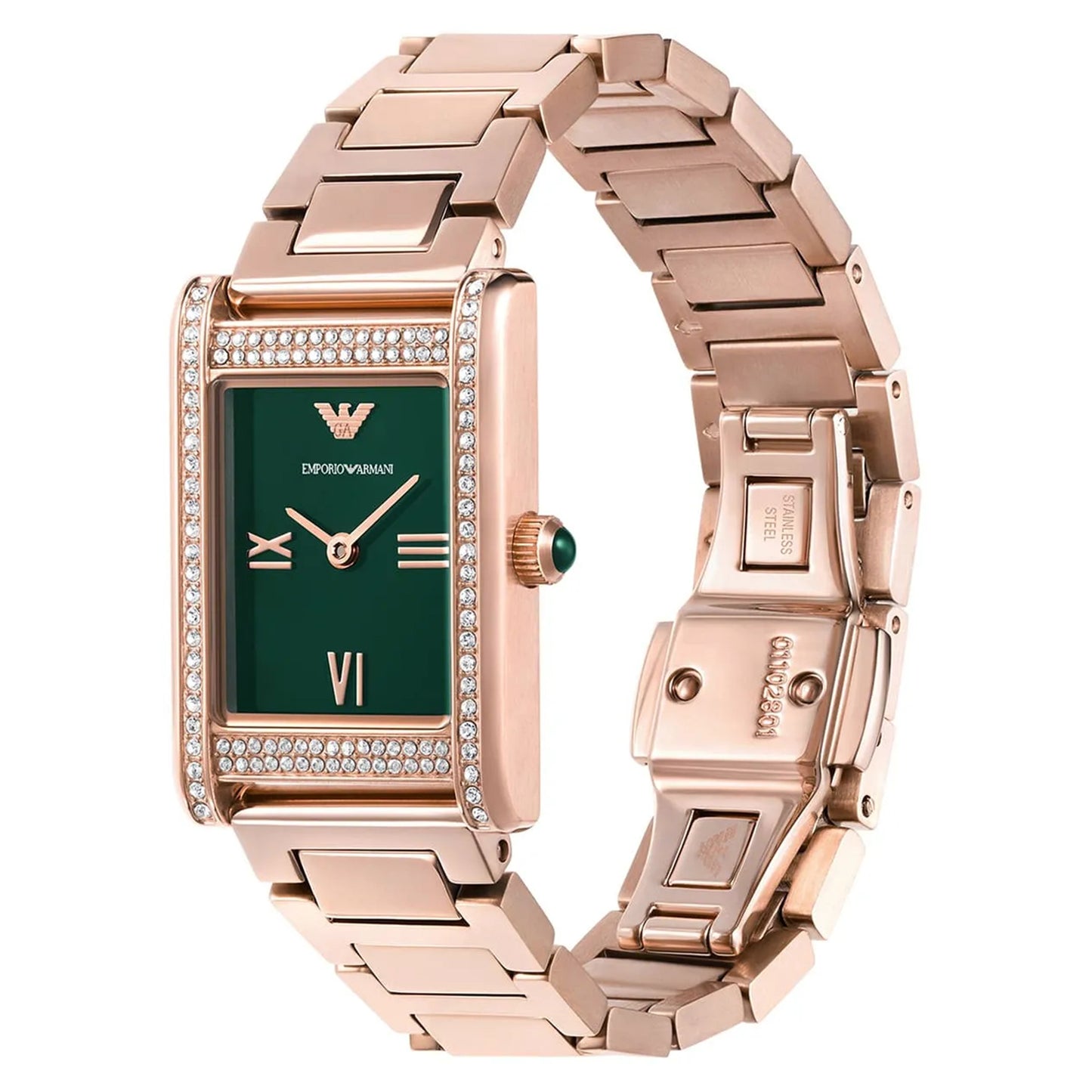 ساعة جيويا للسيدات باللون الفضي والذهبي الوردي