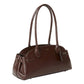 Authentic Coach Leather Shoulder Bag - Dark Brown