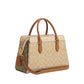 Authentic Coach Signature Canvas Satchel - Tan & Beige
