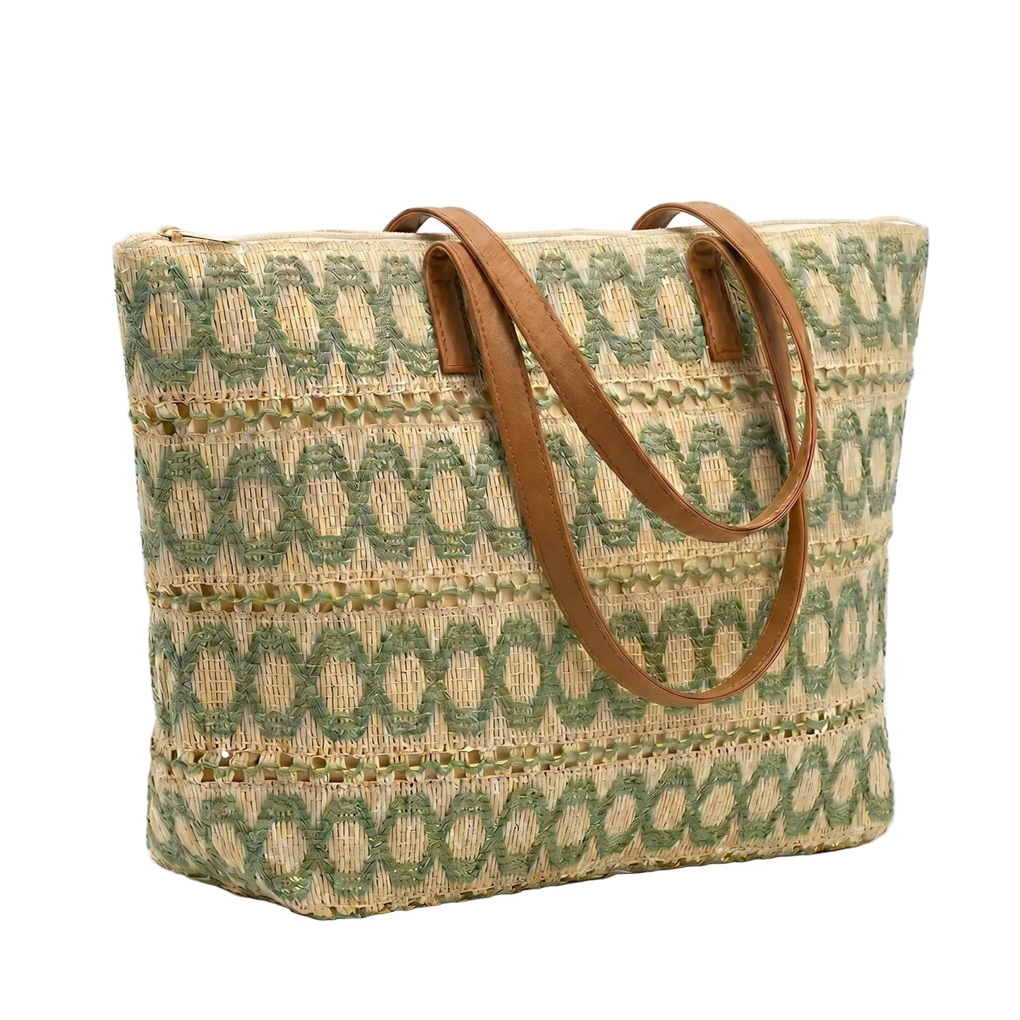 Women's Large Straw Summer Tote Bag | Casual Beach & Travel Handbag
