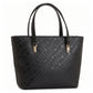 Authentic Tommy Hilfiger Embossed Monogram Satchel - Black