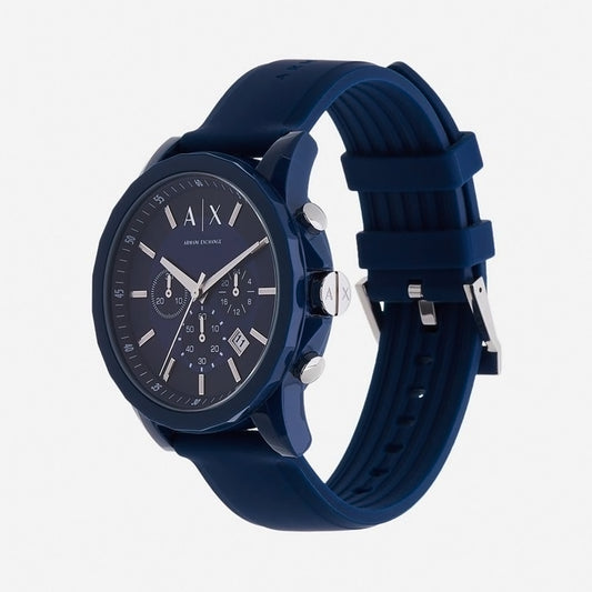 Analog Full Blue Men's Watch Silicone strap | AX1327