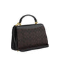 Authentic Coach Signature Flap Top Handle Bag - Black/Brown