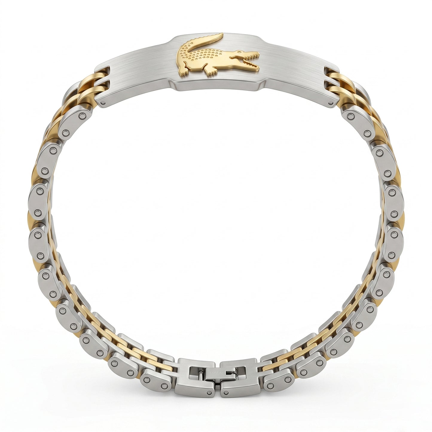 Lacoste Men's Premium Two-Tone Stainless Steel Adjustable Link Bracelet
