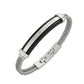 Tommy Hilfiger Silver & Black Cable Wire Bracelet | Adjustable Size