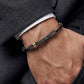 Men's Tommy Hilfiger Two-Tone Cable Wire Bracelet | Adjustable Size