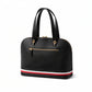 Authentic Tommy Hilfiger Black Dome Satchel - Signature Stripe