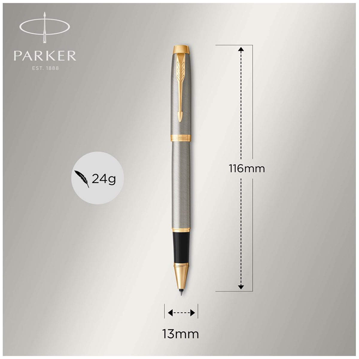 Ballpoint Pen & Rollerball Pen - Metal with Gold Trim | 2093217
