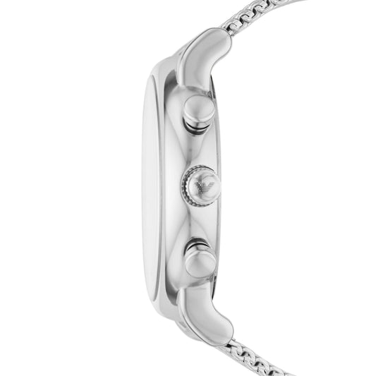 Men's wristwatch multifunction Blue dial with Silver strap | Luigi AR80038