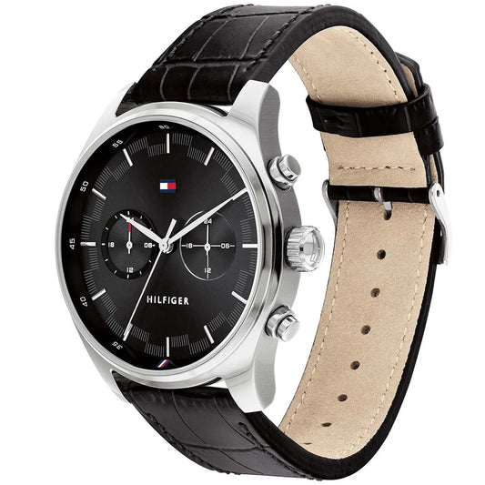 Tommy Hilfiger Grey Leather strap Men's watch | 1710424