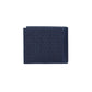 Tommy Men Navy Blue With Logo Pattern Two Fold Wallet