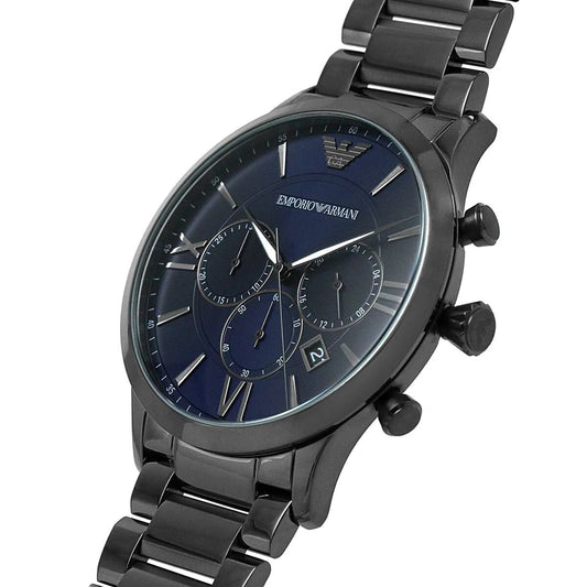 Men's Watch Giovanni With Blue dial and Grey Steel Chronograph | AR11348