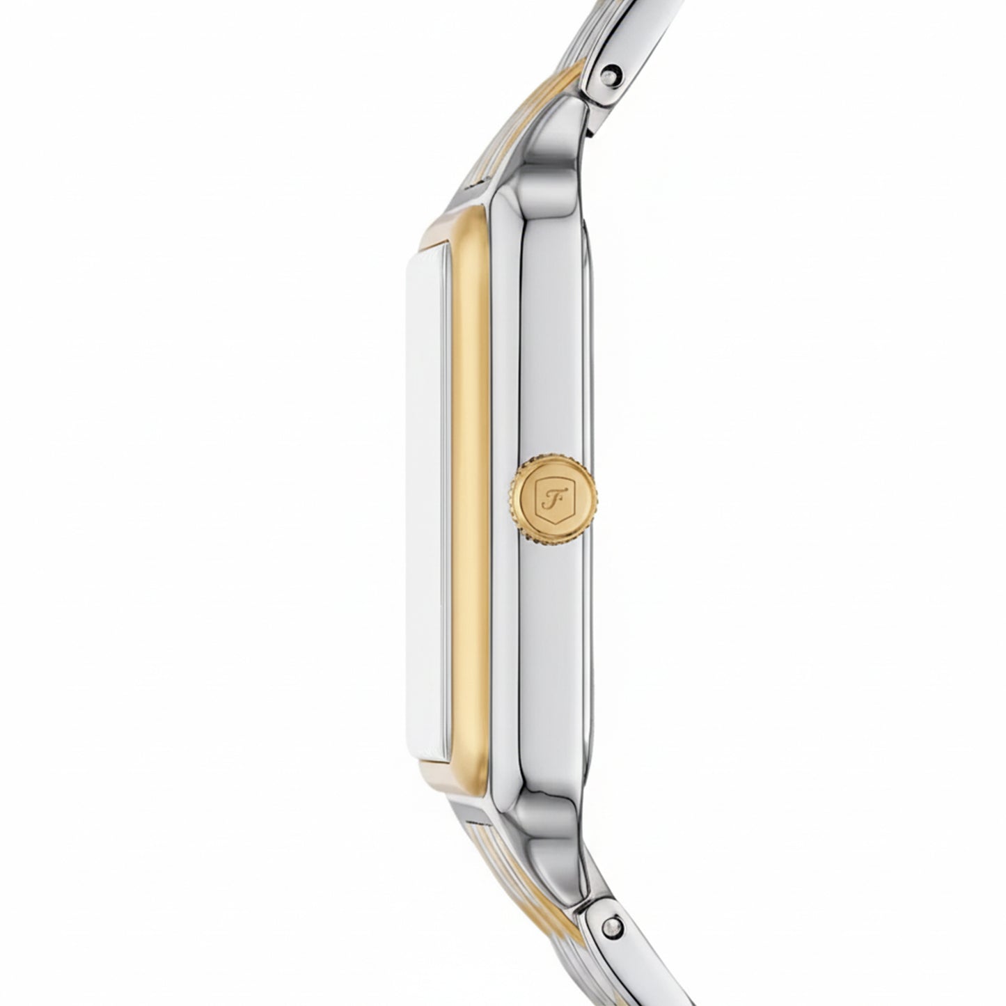 Three-Hand Date Silver-Gold Stainless Steel Women Watch ES5305