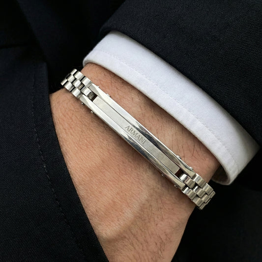 The Structural Link Bracelet | Armani Essentials Steel