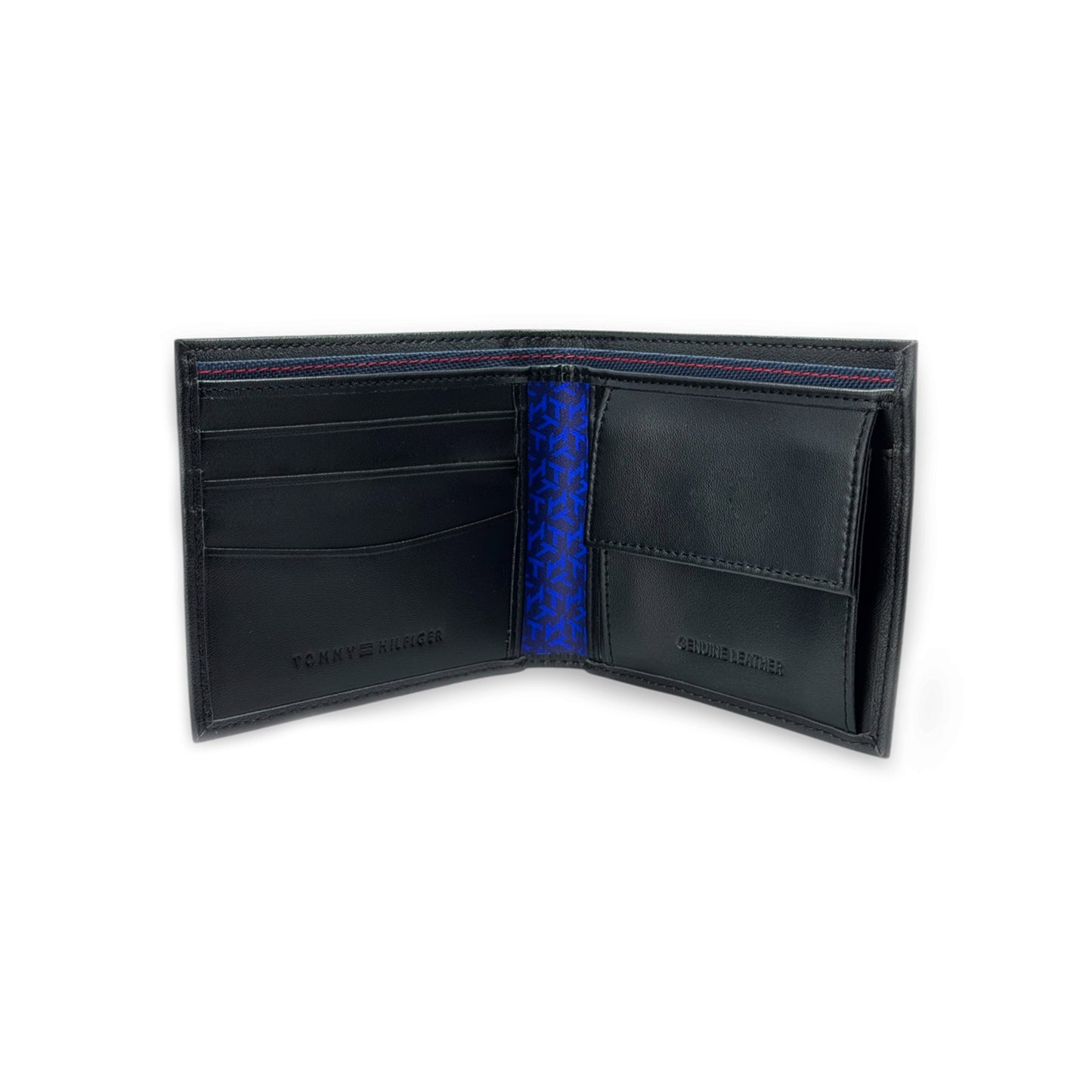 Tommy Hilfiger Men’s Black Genuine Leather Bi-Fold Men's Wallet