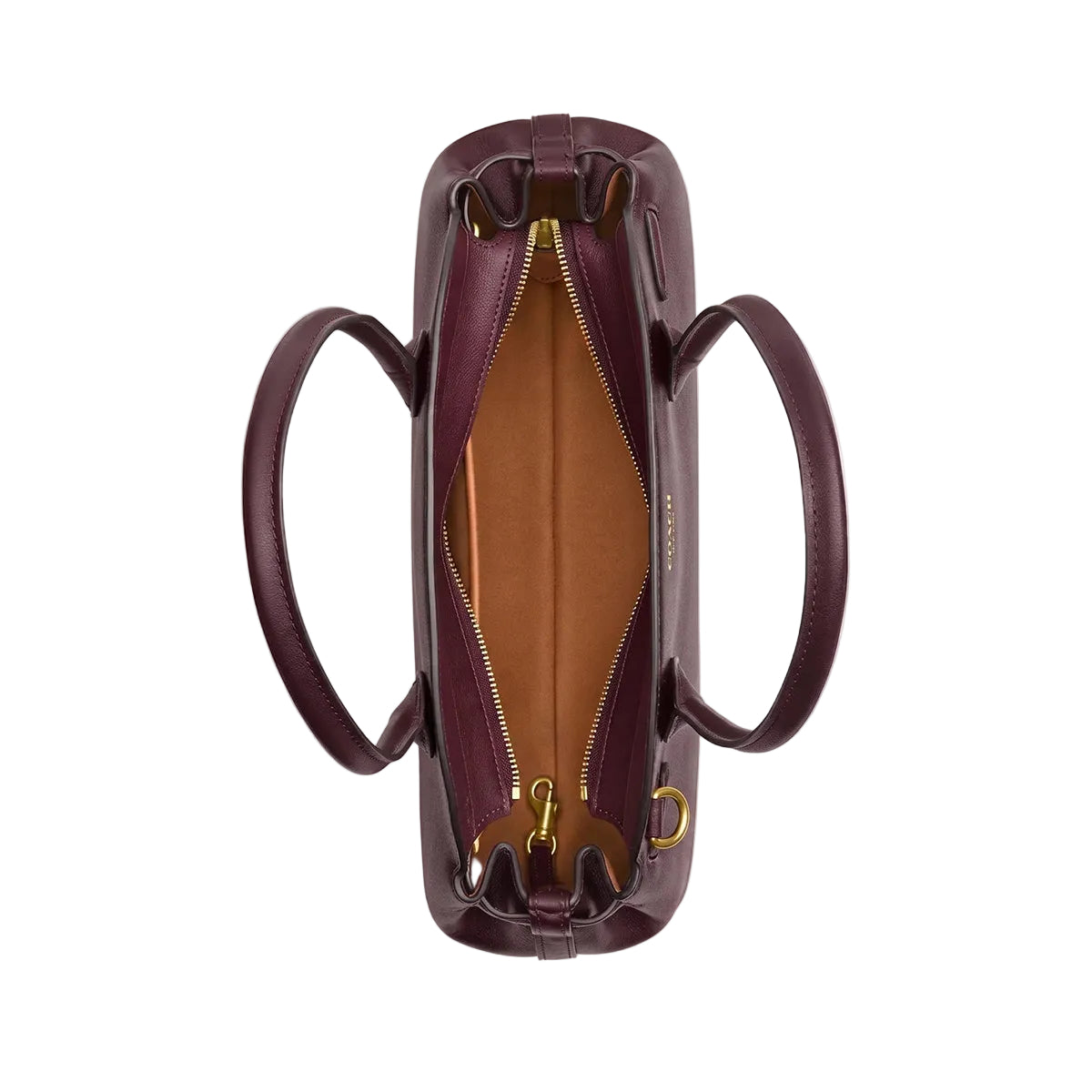 Authentic Coach Leather Shoulder Bag - Deep Burgundy