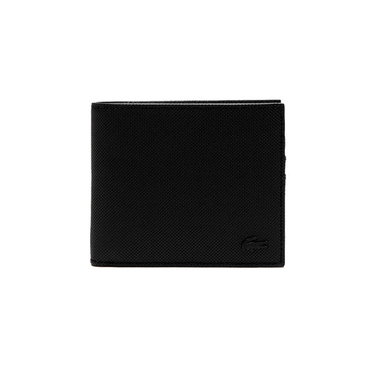 Lacoste Black Men's Petit Pique Three Card Wallet