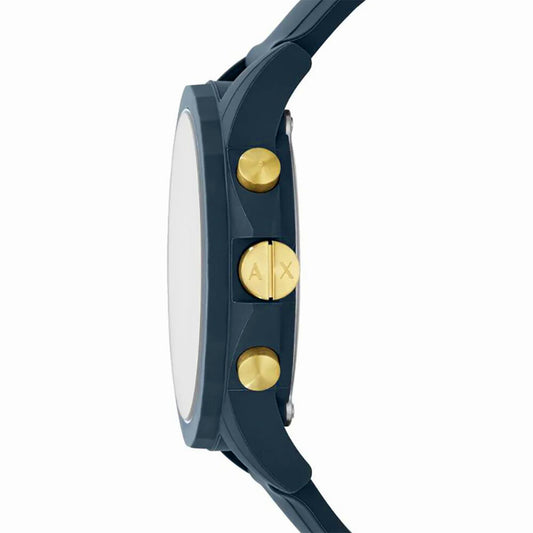 Analog Blue Dial Men's Watch Silicone Strap | AX1335