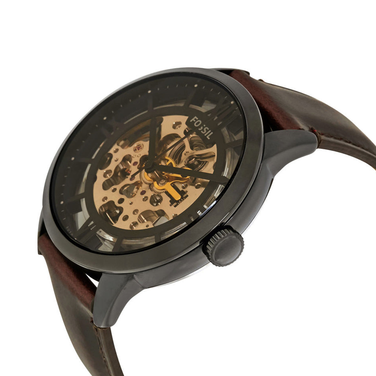 Men's Townsman Automatic Dark Brown Leather Watch | ME3098
