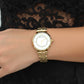 Gianni T-Bar Crystal Pave Dial Gold Tone Ladies Watch | AR1907
