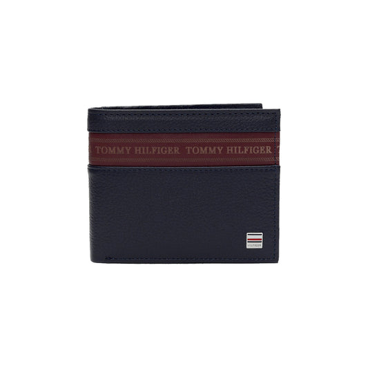 Tommy Black Men's Textured Leather Bifold Wallet