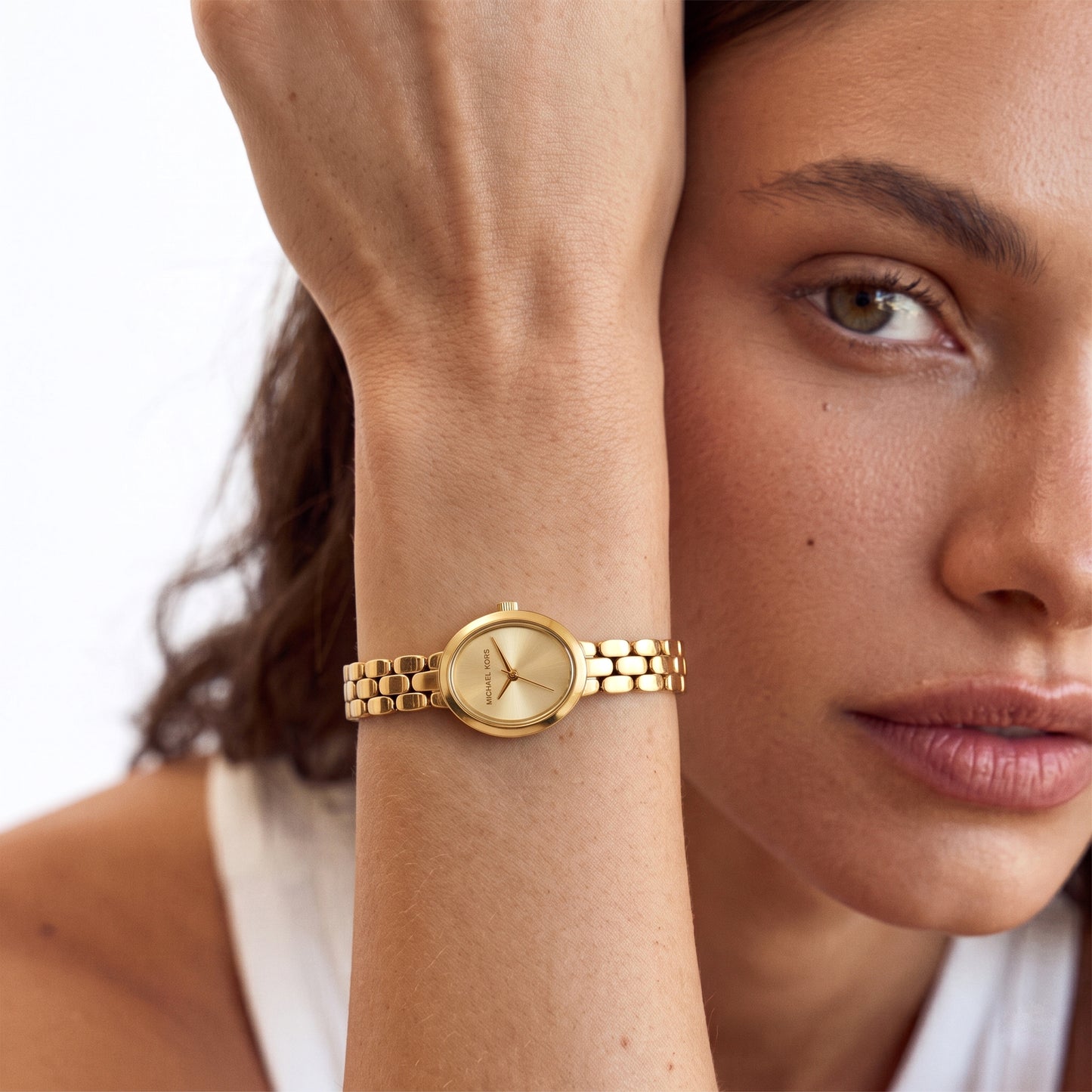 Michael Kors Women's Petite Maude Gold-Tone Oval Watch | MK4955
